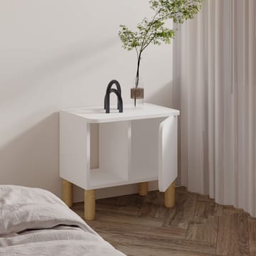 Relento Sängbord 50 cm, Öppen Förvaring - Vit - Möbler - Bord & matgrupp - Avlastningsbord & sidobord - Sängbord & nattduksbord