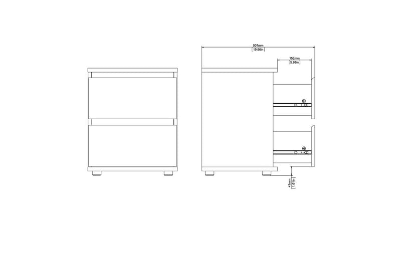 Rengo Sängbord 40,2 cm - Natur - Möbler - Bord & matgrupp - Avlastningsbord & sidobord - Sängbord & nattduksbord