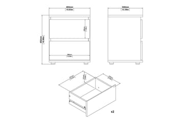 Rengo Sängbord 40,2 cm - Natur - Möbler - Bord & matgrupp - Avlastningsbord & sidobord - Sängbord & nattduksbord