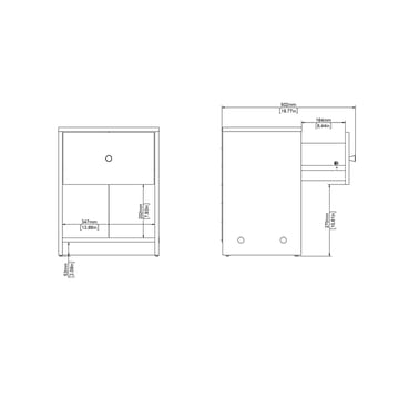 Renor Nattduksbord 38x30x48 cm - Möbler - Bord & matgrupp - Avlastningsbord & sidobord - Sängbord & nattduksbord