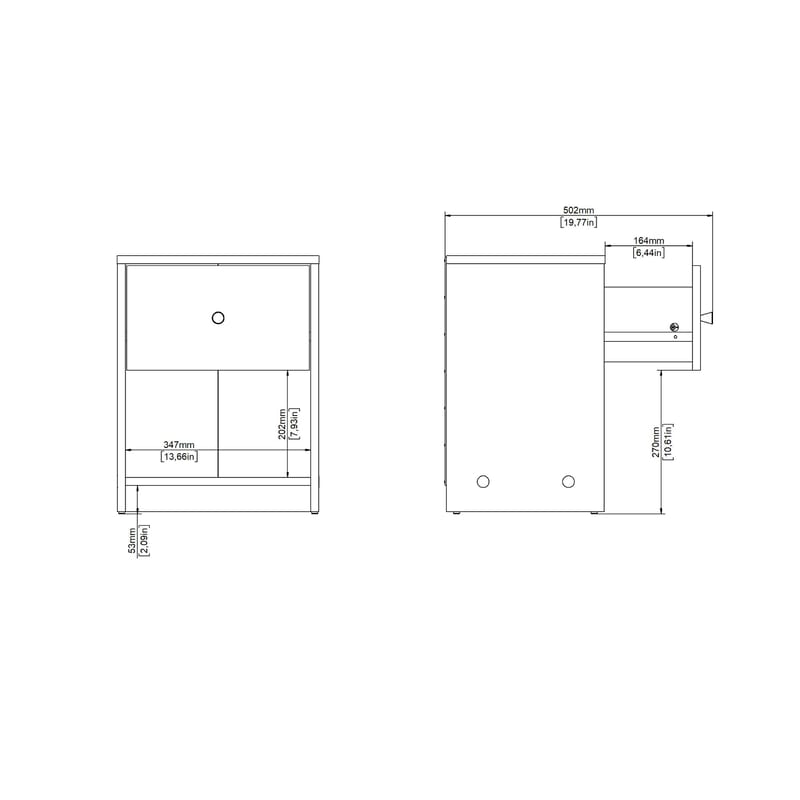 Renor Nattduksbord 38x30x48 cm - Möbler - Bord & matgrupp - Avlastningsbord & sidobord - Sängbord & nattduksbord