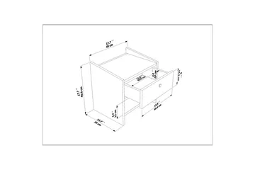 Retzow Sängbord - Vit - Möbler - Bord & matgrupp - Avlastningsbord & sidobord - Sängbord & nattduksbord