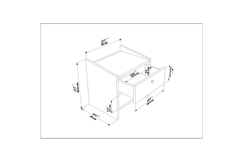Retzow Sängbord - Vit - Möbler - Bord & matgrupp - Avlastningsbord & sidobord - Sängbord & nattduksbord