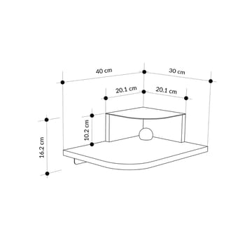 Rilina Sängbord 40 cm - Cream - Möbler - Bord & matgrupp - Avlastningsbord & sidobord - Sängbord & nattduksbord