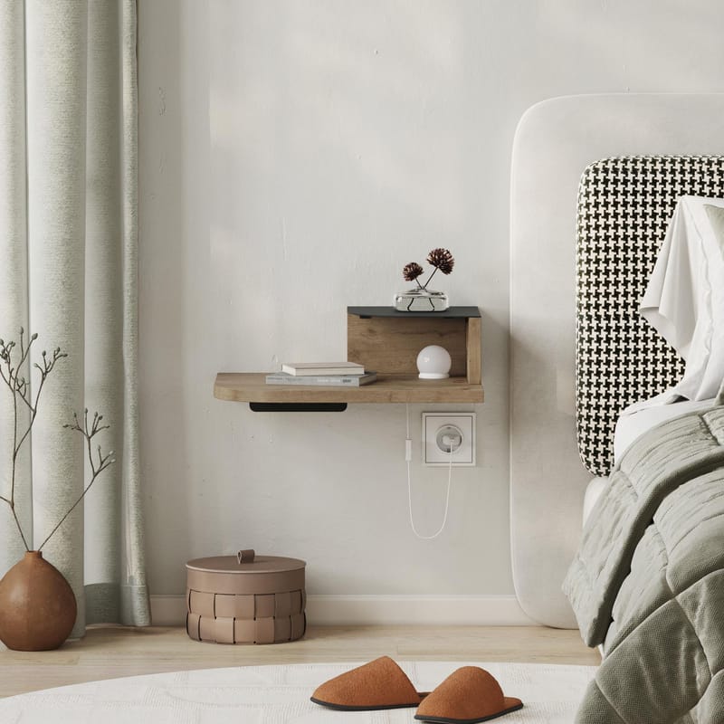 Rilina Sängbord 40 cm - Ek - Möbler - Bord & matgrupp - Avlastningsbord & sidobord - Sängbord & nattduksbord