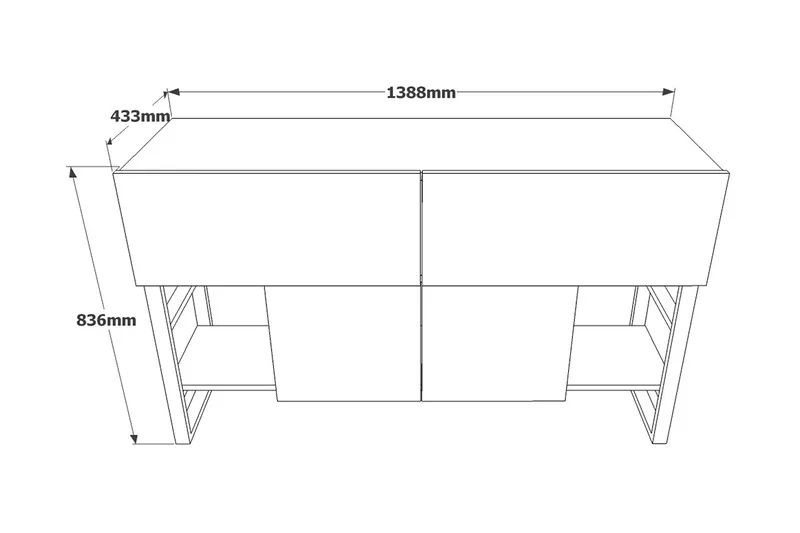 Rinorea Konsollbord 139x83,6 cm - Grön - Möbler - Bord & matgrupp - Avlastningsbord & sidobord - Konsolbord & hallbord
