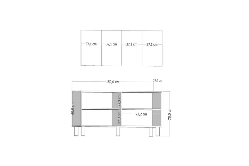 Rion Konsollbord 150 cm - Vit - Möbler - Bord & matgrupp - Avlastningsbord & sidobord - Konsolbord & hallbord
