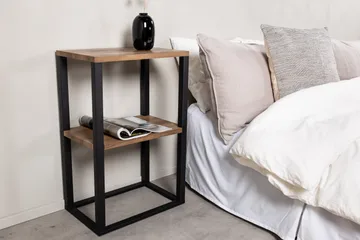 Rise Rektangulärt Sängbord 30 cm i Trä med Förvaring - Brun - Möbler - Bord & matgrupp - Avlastningsbord & sidobord - Sängbord & nattduksbord