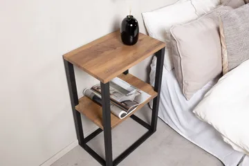 Rise Rektangulärt Sängbord 30 cm i Trä med Förvaring - Brun - Möbler - Bord & matgrupp - Avlastningsbord & sidobord - Sängbord & nattduksbord
