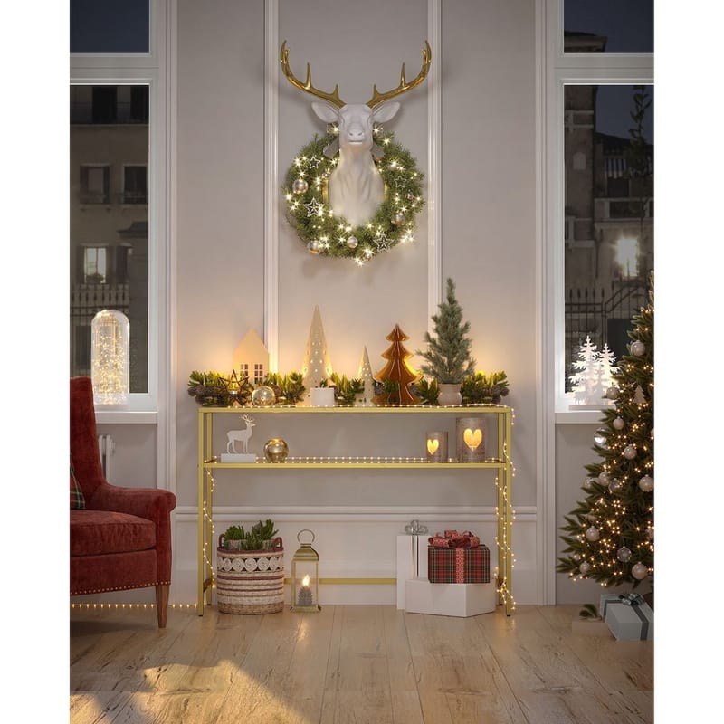 Rovena Byrå 90 cm - Guld/transparent - Möbler - Bord & matgrupp - Avlastningsbord & sidobord - Konsolbord & hallbord