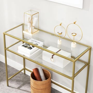 Rovena Byrå 90 cm - Guld/transparent - Möbler - Bord & matgrupp - Avlastningsbord & sidobord - Konsolbord & hallbord