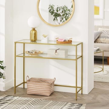 Rovena Byrå 90 cm - Guld/transparent - Möbler - Bord & matgrupp - Avlastningsbord & sidobord - Konsolbord & hallbord