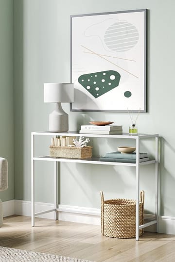 Rovena Byrå 90 cm - Vit och transparent - Möbler - Bord & matgrupp - Avlastningsbord & sidobord - Konsolbord & hallbord