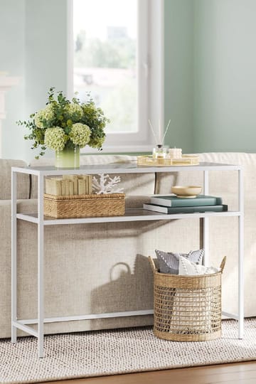 Rovena Byrå 90 cm - Vit och transparent - Möbler - Bord & matgrupp - Avlastningsbord & sidobord - Konsolbord & hallbord