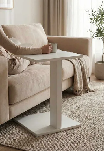 Rumira Sidobord 35 cm - Vit - Möbler - Bord & matgrupp - Avlastningsbord & sidobord - Piedestal & blompiedestal