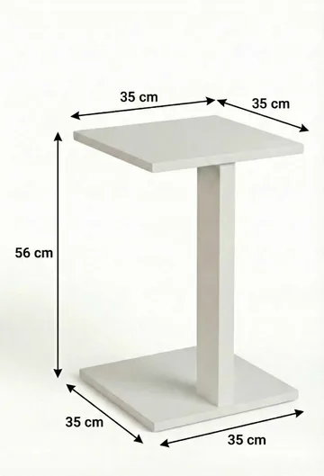 Rumira Sidobord 35 cm - Vit - Möbler - Bord & matgrupp - Avlastningsbord & sidobord - Piedestal & blompiedestal