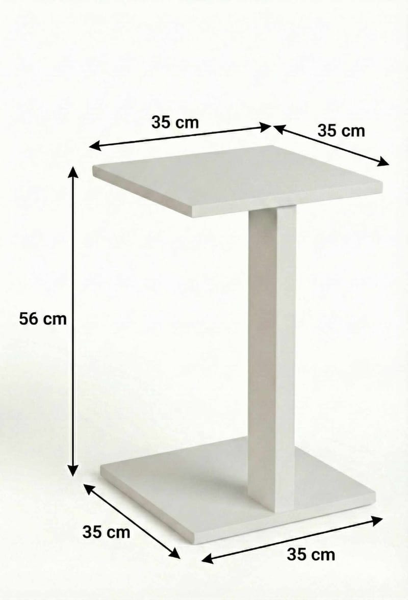 Rumira Sidobord 35 cm - Vit - Möbler - Bord & matgrupp - Avlastningsbord & sidobord - Piedestal & blompiedestal