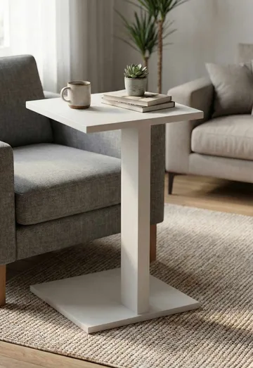 Rumira Sidobord 35 cm - Vit - Möbler - Bord & matgrupp - Avlastningsbord & sidobord - Piedestal & blompiedestal