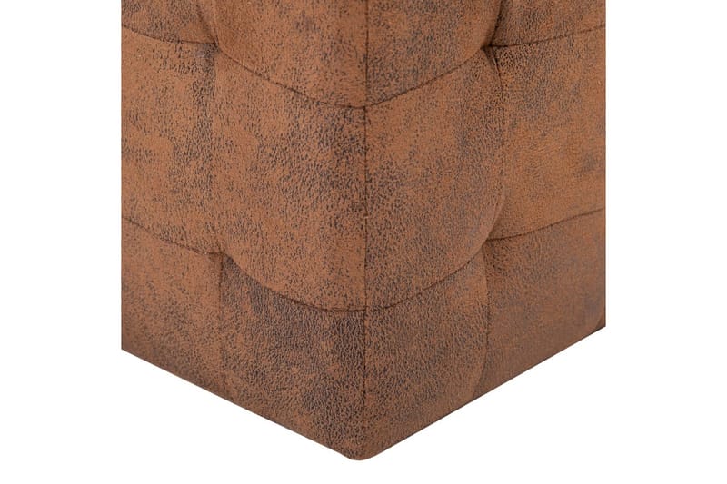 Sängbord 2 st brun 30x30x30 cm konstmocka - Brun - Sängbord & nattduksbord