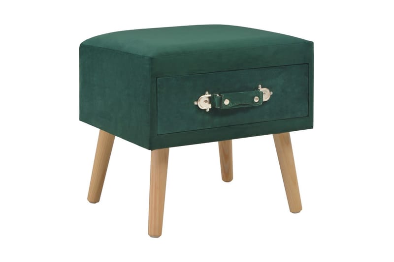 Sängbord 2 st grön 40x35x40 cm sammet - Grön - Sängbord & nattduksbord