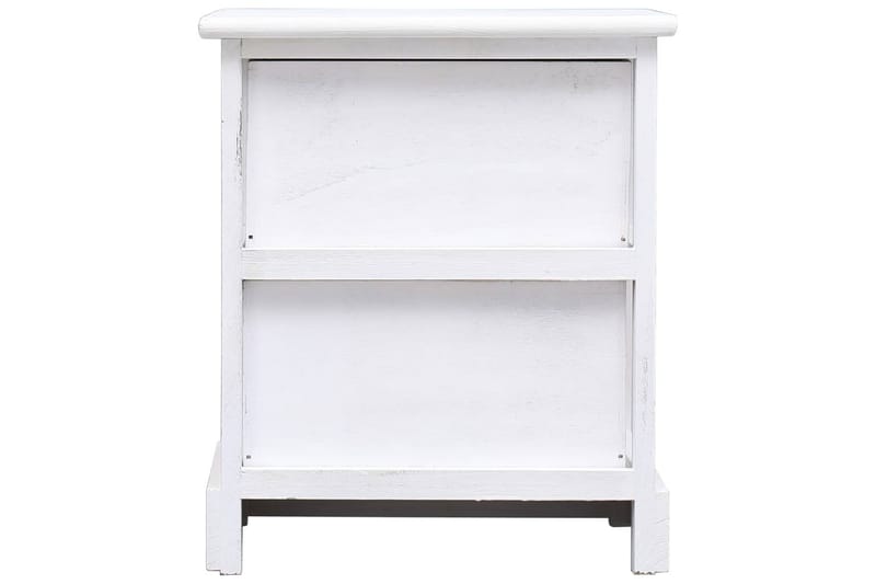 Sängbord 2 st vit 38x28x45 cm kejsarträ - Vit - Sängbord & nattduksbord