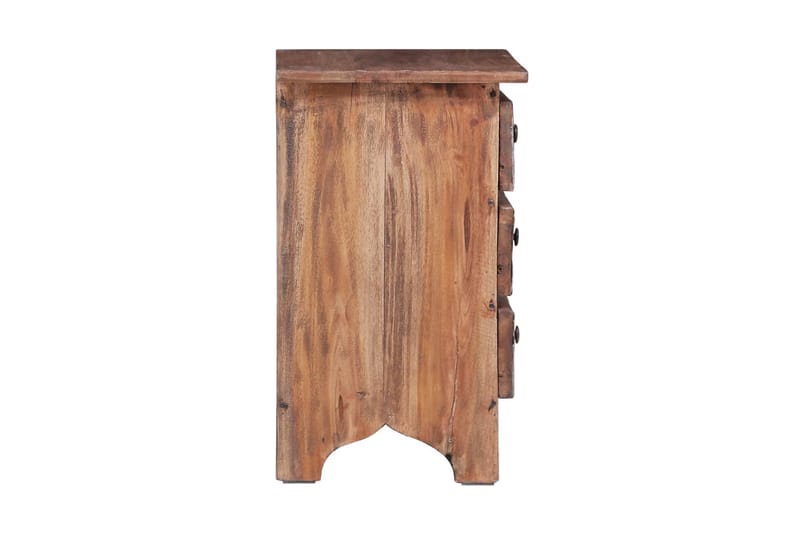 Sängbord 30x30x51 cm massivt återvunnet trä - Brun - Sängbord & nattduksbord