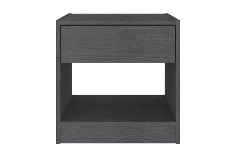 Sängbord 40x31x40 cm massiv furu grå - Grå - Sängbord & nattduksbord