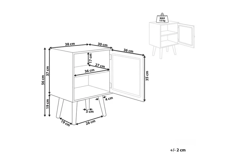 Sängbord Almo - Möbler - Bord & matgrupp - Avlastningsbord & sidobord - Sängbord & nattduksbord