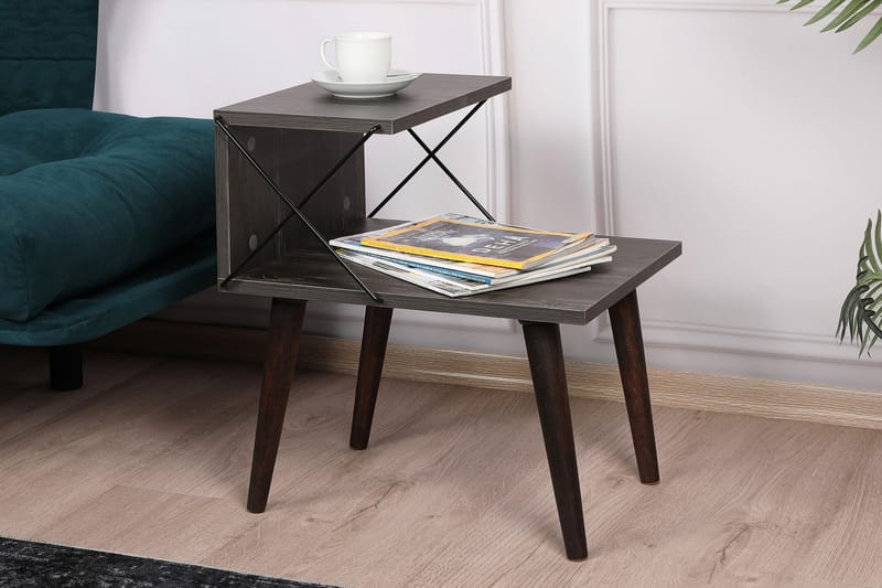 Sängbord Ashlanna 50 cm - Mörkbrun - Sängbord & nattduksbord