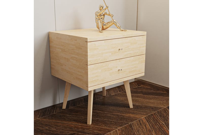 Sängbord Beralus 40x45 cm Ljusbrun - Hanah Home - Sängbord & nattduksbord