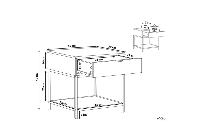 Sängbord Berkley - Möbler - Bord & matgrupp - Avlastningsbord & sidobord - Sängbord & nattduksbord