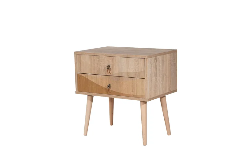 Bertoaria Sängbord 60x40 cm Brun - Hanah Home - Möbler - Bord & matgrupp - Avlastningsbord & sidobord - Sängbord & nattduksbord
