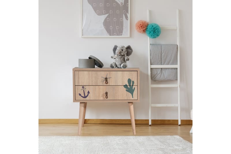 Bertoaria Sängbord 60x40 cm Brun - Hanah Home - Möbler - Bord & matgrupp - Avlastningsbord & sidobord - Sängbord & nattduksbord