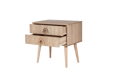 Bertoaria Sängbord 60x40 cm Brun - Hanah Home - Möbler - Bord & matgrupp - Avlastningsbord & sidobord - Sängbord & nattduksbord