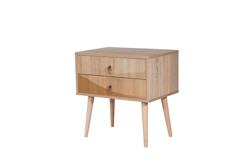 Sängbord Bertoaria 60x40 cm Brun - Hanah Home - Möbler - Bord & matgrupp - Avlastningsbord & sidobord - Sängbord & nattduksbord