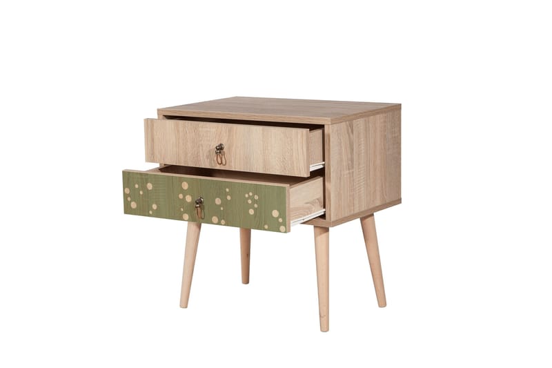 Bertoaria Sängbord 60x40 cm Brun - Hanah Home - Möbler - Bord & matgrupp - Avlastningsbord & sidobord - Sängbord & nattduksbord
