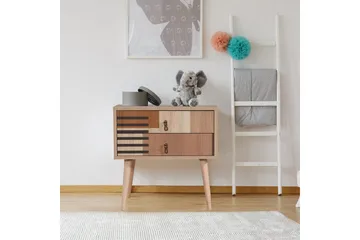 Bertoaria Sängbord 60x40 cm Brun - Hanah Home - Möbler - Bord & matgrupp - Avlastningsbord & sidobord - Sängbord & nattduksbord