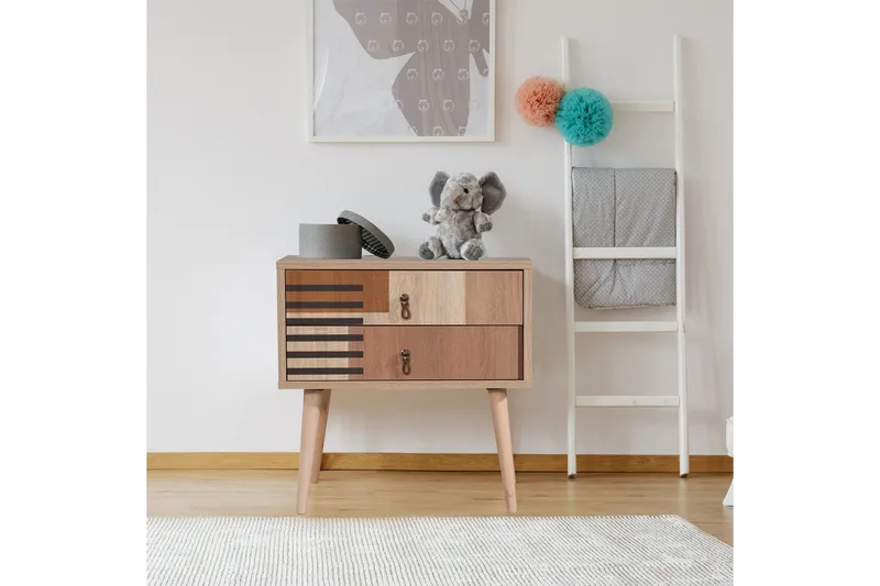 Bertoaria Sängbord 60x40 cm Brun - Hanah Home - Möbler - Bord & matgrupp - Avlastningsbord & sidobord - Sängbord & nattduksbord