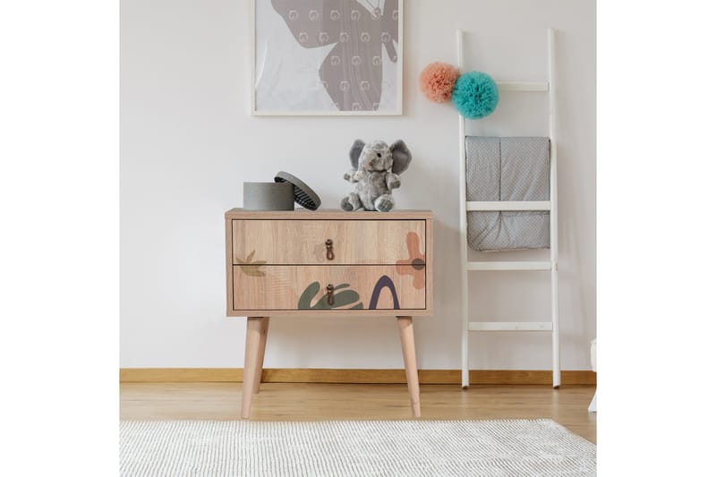 Bertoaria Sängbord 60x40 cm Brun - Hanah Home - Möbler - Bord & matgrupp - Avlastningsbord & sidobord - Sängbord & nattduksbord