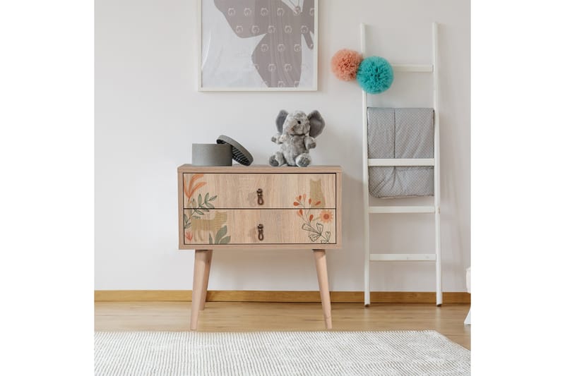 Bertoaria Sängbord 60x40 cm Brun - Hanah Home - Möbler - Bord & matgrupp - Avlastningsbord & sidobord - Sängbord & nattduksbord