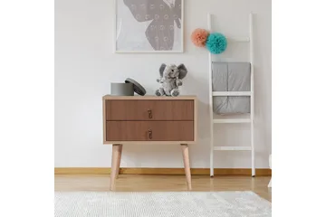 Bertoaria Sängbord 60x40 cm Brun - Hanah Home - Möbler - Bord & matgrupp - Avlastningsbord & sidobord - Sängbord & nattduksbord