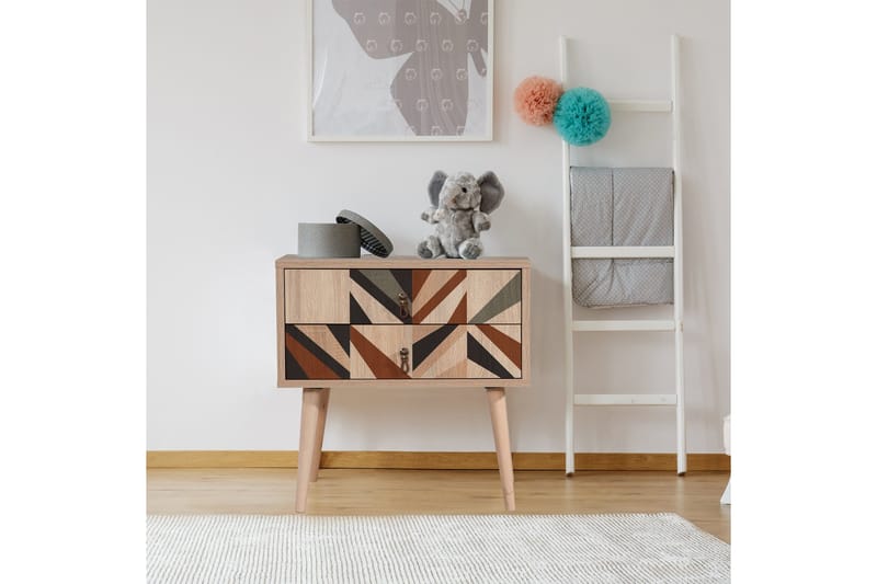 Bertoaria Sängbord 60x40 cm Brun - Hanah Home - Möbler - Bord & matgrupp - Avlastningsbord & sidobord - Sängbord & nattduksbord