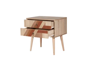 Bertoaria Sängbord 60x40 cm Brun - Hanah Home - Möbler - Bord & matgrupp - Avlastningsbord & sidobord - Sängbord & nattduksbord