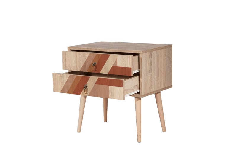 Bertoaria Sängbord 60x40 cm Brun - Hanah Home - Möbler - Bord & matgrupp - Avlastningsbord & sidobord - Sängbord & nattduksbord