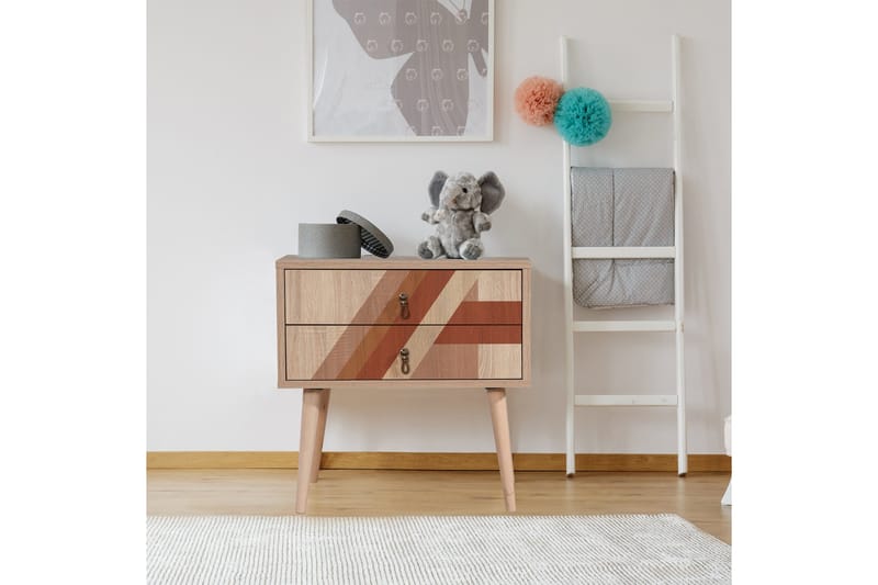 Bertoaria Sängbord 60x40 cm Brun - Hanah Home - Möbler - Bord & matgrupp - Avlastningsbord & sidobord - Sängbord & nattduksbord