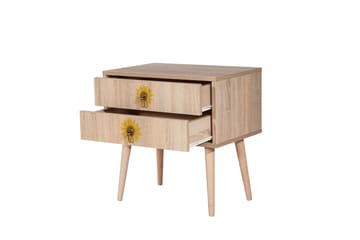 Bertoaria Sängbord 60x40 cm Brun - Hanah Home - Möbler - Bord & matgrupp - Avlastningsbord & sidobord - Sängbord & nattduksbord