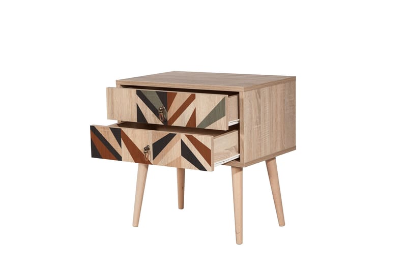 Bertoaria Sängbord 60x40 cm Brun - Hanah Home - Möbler - Bord & matgrupp - Avlastningsbord & sidobord - Sängbord & nattduksbord