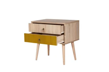 Bertoaria Sängbord 60x40 cm Brun - Hanah Home - Möbler - Bord & matgrupp - Avlastningsbord & sidobord - Sängbord & nattduksbord