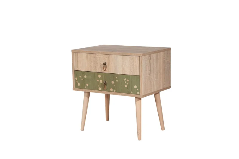 Bertoaria Sängbord 60x40 cm Brun - Hanah Home - Möbler - Bord & matgrupp - Avlastningsbord & sidobord - Sängbord & nattduksbord