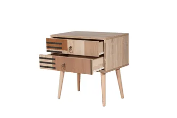 Bertoaria Sängbord 60x40 cm Brun - Hanah Home - Möbler - Bord & matgrupp - Avlastningsbord & sidobord - Sängbord & nattduksbord